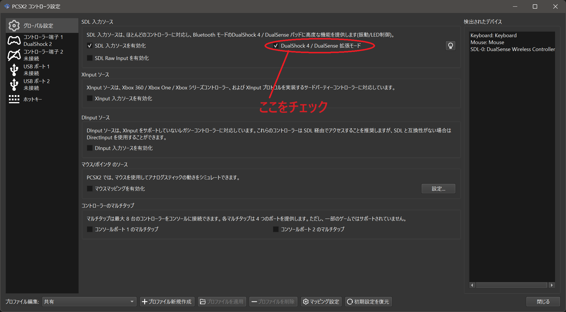 PCSX2起動後設定画面13