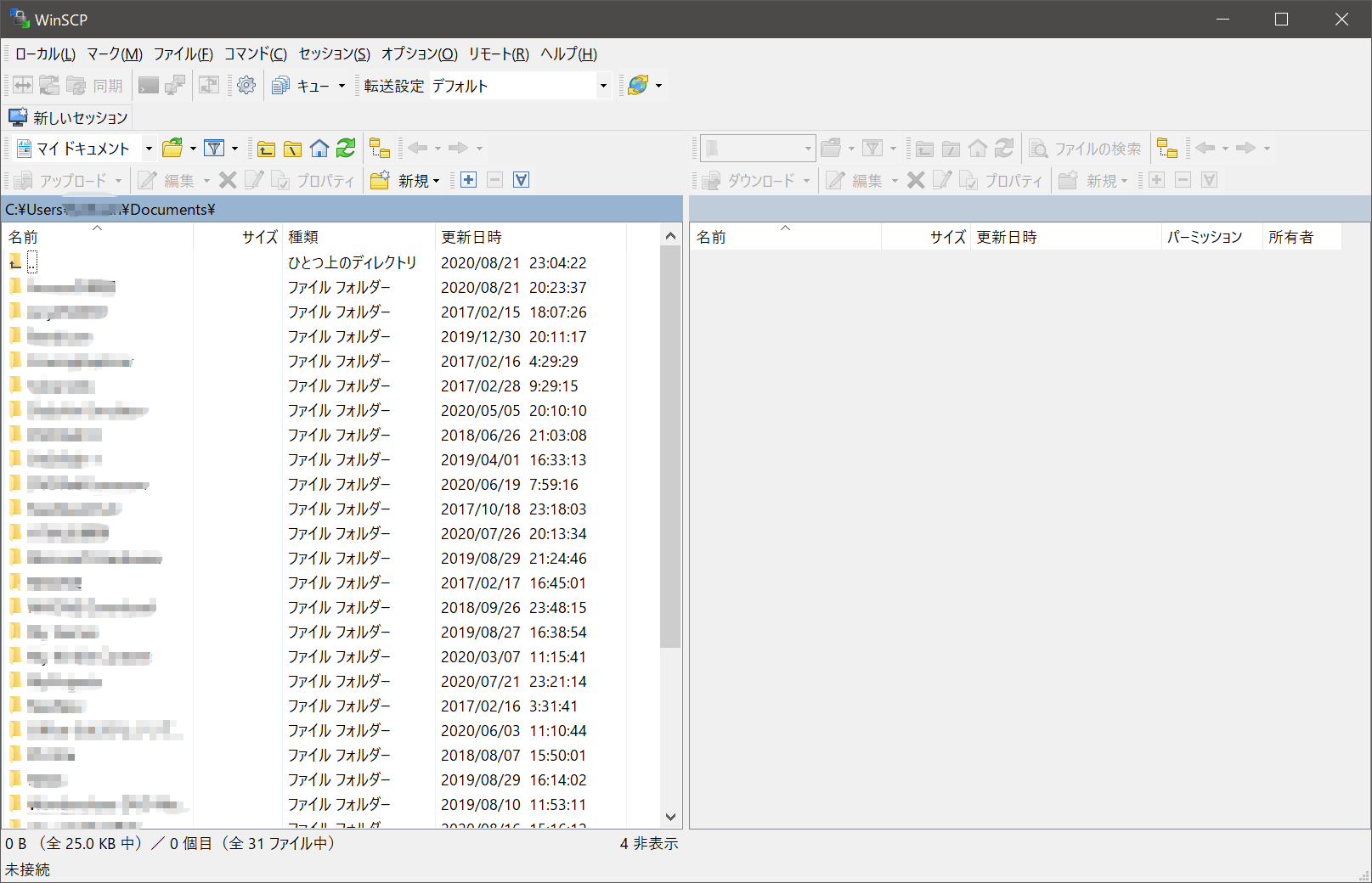 WinSCP再接続